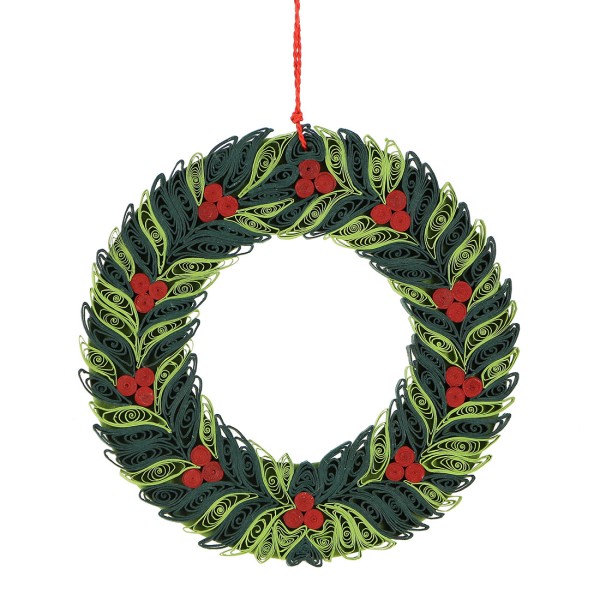 Anhänger WEIHNACHTSKRANZ GROSS, Papier