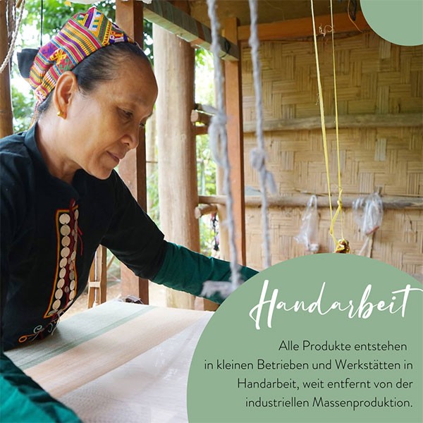 Alle Artikel im Fair Trade Shop entstehen in Handarbeit