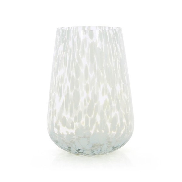 Blumenvase CONFETI WEISS, Glas