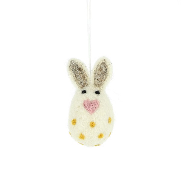 Anhänger HASE KLEIN WEISS, Filz