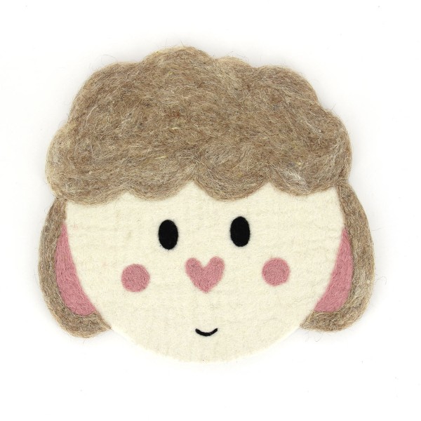 Kindersitzmatte SCHAF WEISS, Filz