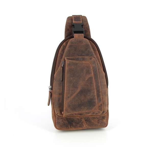 Sling Bag URBAN BRAUN, Büffelleder