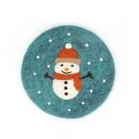 Topfuntersetzer SCHNEEMANN BLAU, Filz