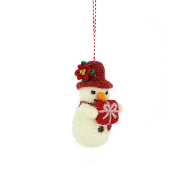 Anhänger SCHNEEMANN SIE, Filz