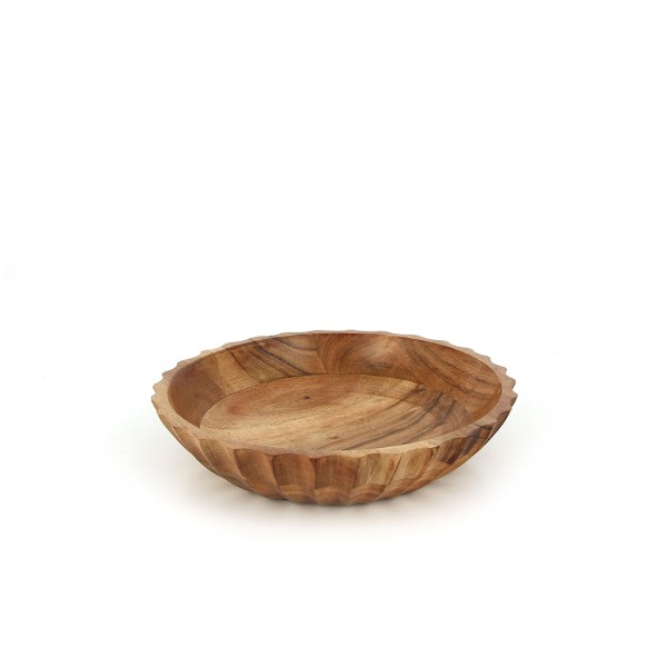 Deko-/Servierteller WELLEN KLEIN, Akazienholz