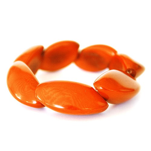 Armband CANTO orange, Tagua-Nuss