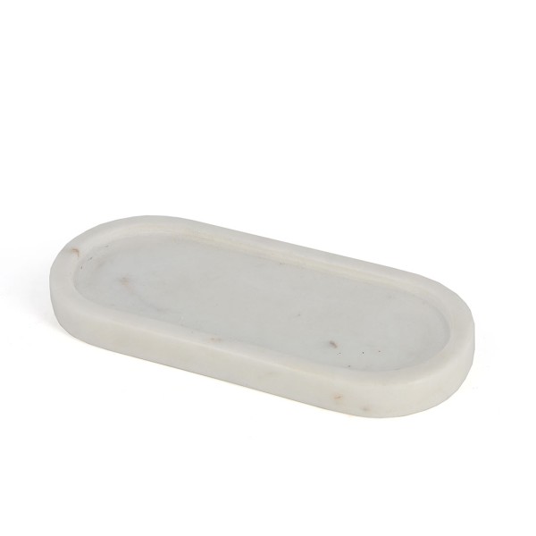 Dekotablett MARMOR OVAL, Marmor