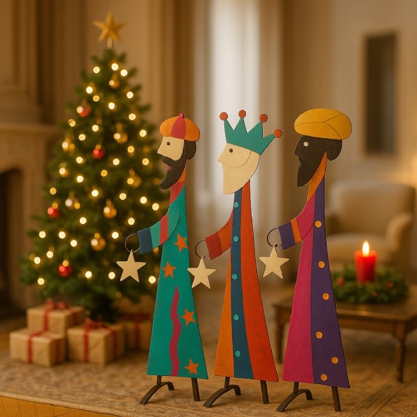 Figuren HEILIGE DREI KÖNIGE GROSS, Metall