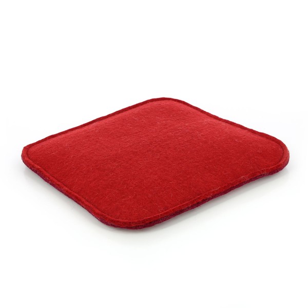 Zweifarbige Sitzmatte FUCHSIA+ROT, Filz