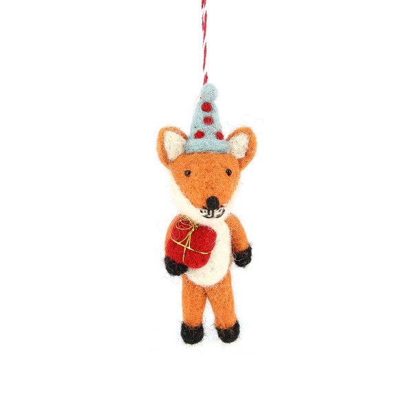 Anhänger FUCHS MIT GESCHENK, Filz