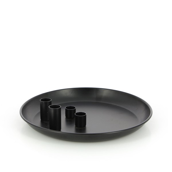 Kerzenhalter QUARTETT SCHWARZ, Eisenblech