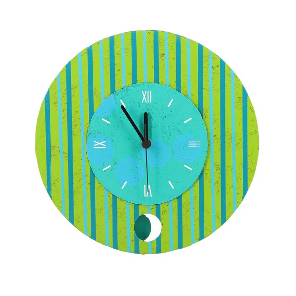 Wanduhr rund mit Pendel