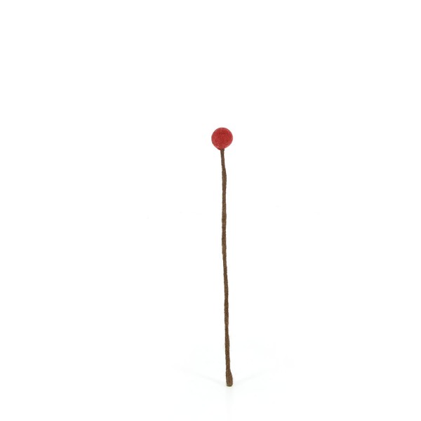 Blume POM KLEIN KIRSCHROT, Filz