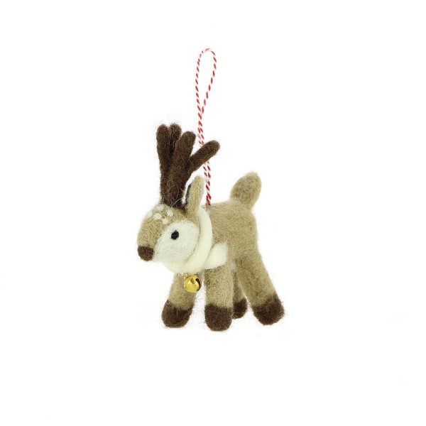 Anhänger REH BEIGE, Filz