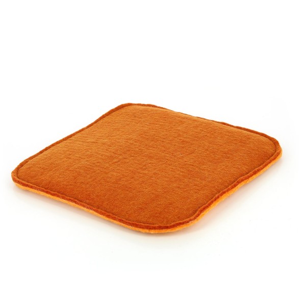 Zweifarbige Sitzmatte KÜRBIS+APRICOT, Filz