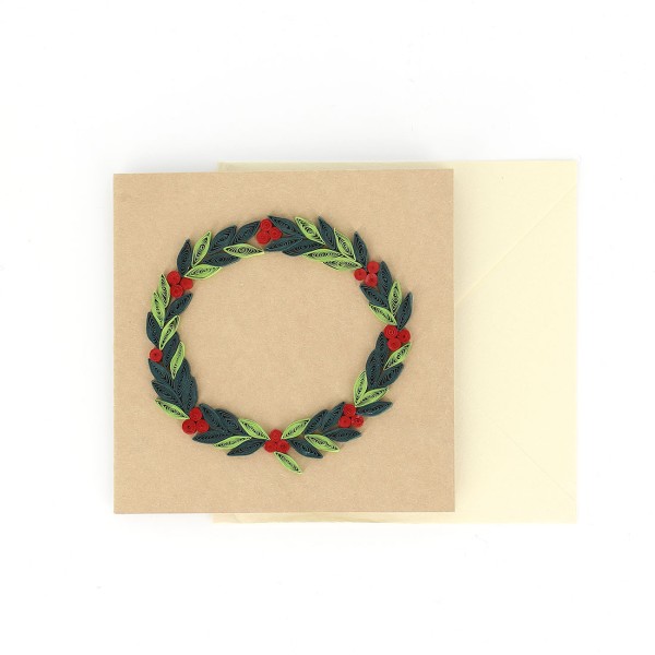 Grußkarte WEIHNACHTSKRANZ, Papier