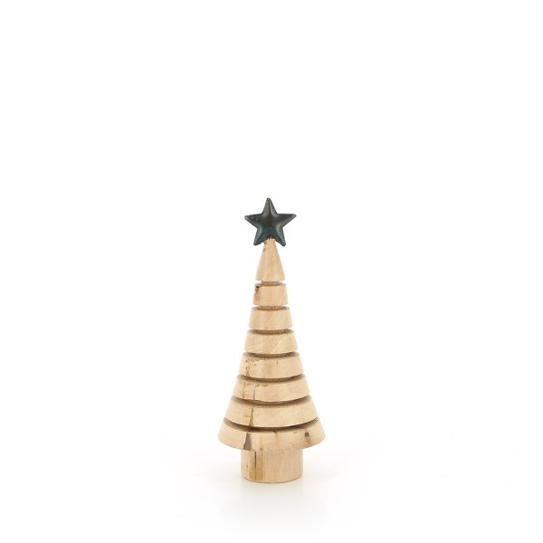 Deko TANNENBAUM MIT STERN KLEIN, Eukalyptusholz