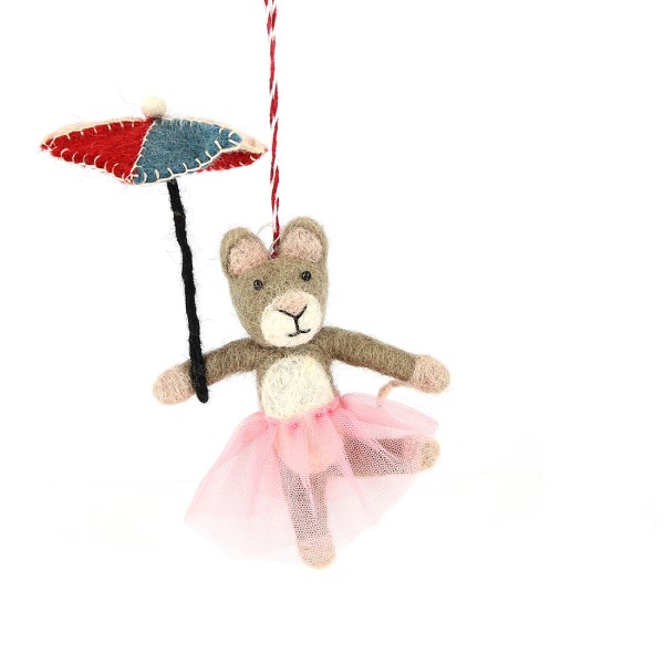 Anhänger MAUS SEILTÄNZERIN, Filz