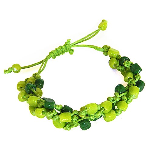 Armband REGENWALD, Recycling-Glas