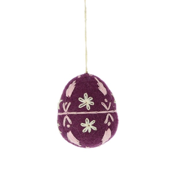 Anhänger OSTEREI ORNAMENT MAGENTA, Filz