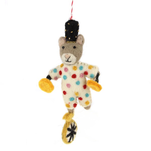 Anhänger MAUS MIT EINRAD, Filz