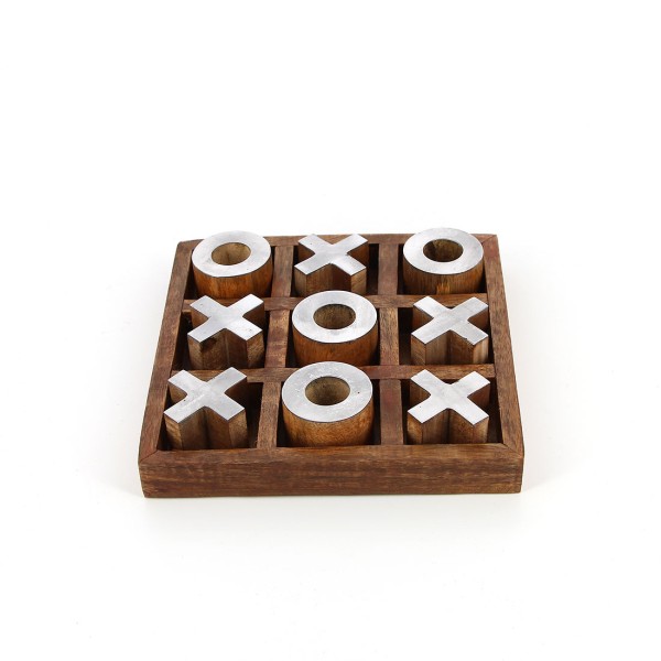 Spiel TIC TAC TOE, Mangoholz, Metall