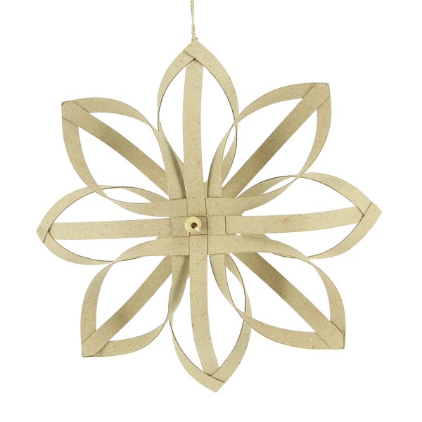 Anhänger STERN MAIA NATUR, Papier/Holz