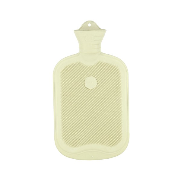 Wärmflasche WEISS, Naturgummi, klein